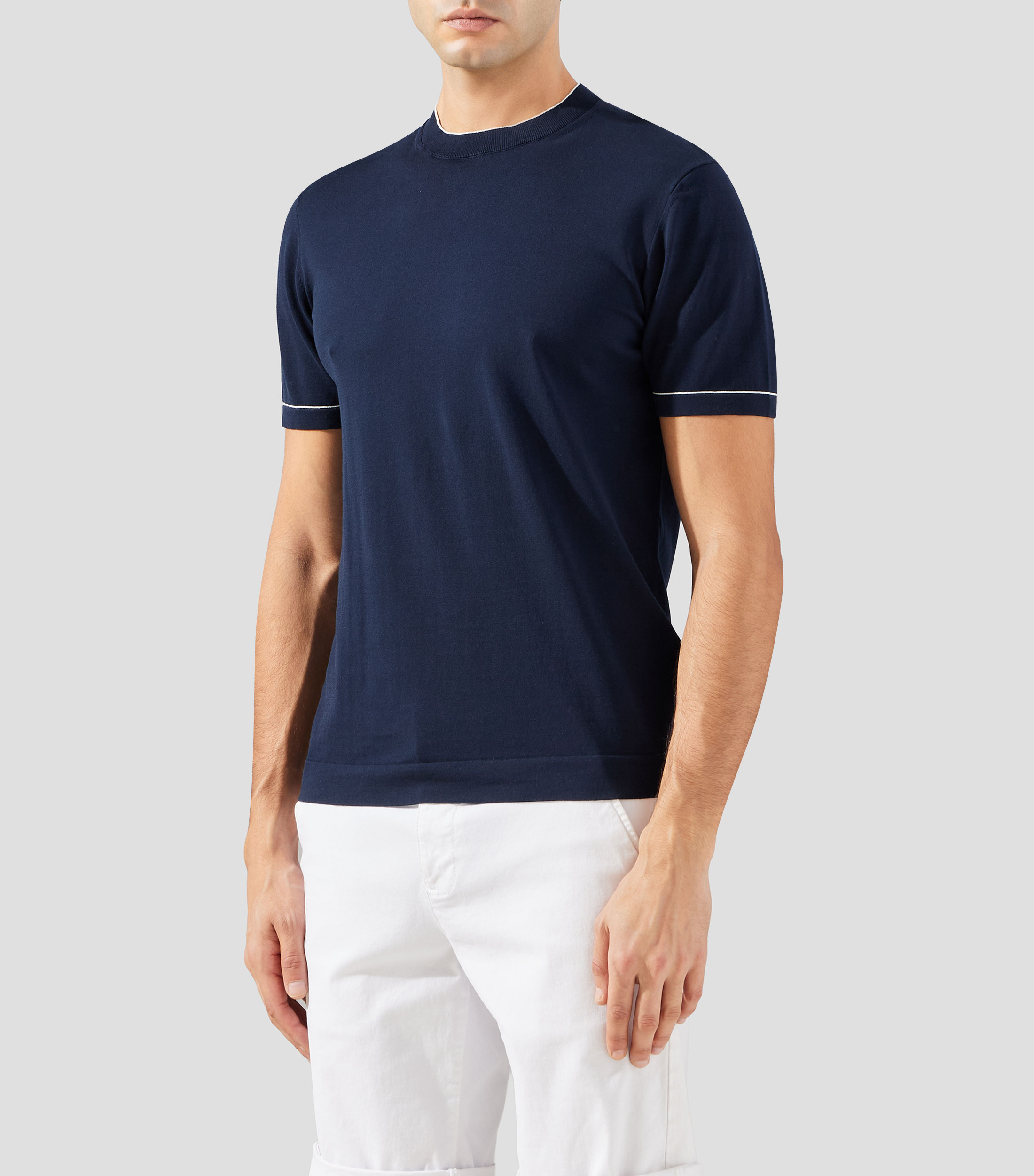 Playera cuello redondo manga corta lisa Hombre